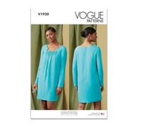 Vogue Schnittmuster-Set für Damenkleid von Claire Shaeffer, Design-Code V1920, Größen 34-38-40-42