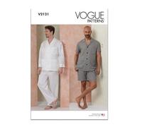 Vogue Schnittmuster V2121A Herren-Pyjama A (S-M-L-XL-XXL-XXXL)