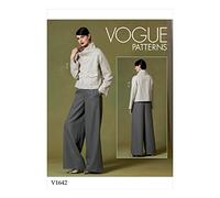 Vogue V1642Y Schnittmuster für Hemd und Hose, Gr. 32-42, Weiß