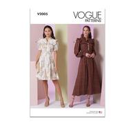 Vogue V2005H5 Damenkleid in zwei Längen mit Ärmelvarianten H5 (34-36-38-40-42)