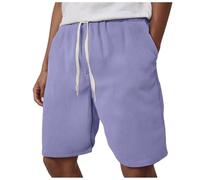 vohiko Laufshorts Herren Sommer Freizeithose Corduroy Kurze Elastische Taille Jogginghose Schlafanzug Kurz Sportshorts Männer Shorts Baggy Hose Einfarbige Bermuda Kordelzug Hosen