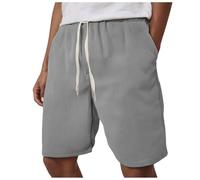 vohiko Laufshorts Herren Sommer Freizeithose Corduroy Kurze Elastische Taille Jogginghose Schlafanzug Kurz Sportshorts Männer Shorts Baggy Hose Einfarbige Bermuda Kordelzug Hosen