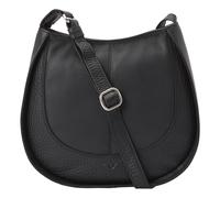 Voi Boston Milana Umhängetasche schwarz, genarbtes Leder, Damen
