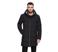 VOICE leichte Winterjacke Herren mit Kapuze - Jacke, Wasserabweisend, Warmes Innenfutter, M, Black, Schwarz