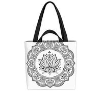VOID Mandala Lotus Blüte Tasche 33x33x14cm,15l Einkaufs-Beutel Shopper Einkaufs-Tasche Bag