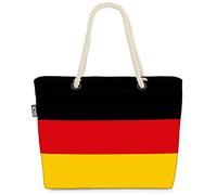 VOID XXL Strandtasche Deutschland Shopper Tasche 58x38x16cm 23L Beach Bag deutsch Germany schwarz rot Gold German