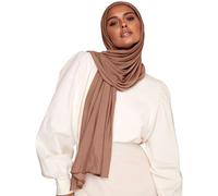 Voile Chic Jersey Kopftuch Damen Hijab - Premium Hijab Kopftuch aus Stretchstoff - Islamische Kopfbedeckung, Schals & Tücher für Damen (Dunklem Taupe, Einheitsgröße)