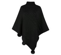 VOIV Freizeit gestrickter Poncho-Pullover, solide Cape-Schals für Damen, lockerer Pullover, Winter-Schal, Herbst-Strickwaren