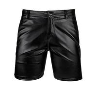 VOIV Männer Leder Shorts Elastische Kurze Hosen Männliche Mode PU Leder Shorts Dance Party