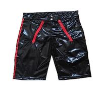 VOIV Sexy Männer Lackleder Reißverschluss Enge Shorts Wetlook Clubwear