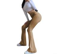 Volakebeing Damen High Waist Leggings für Flare Hose Elastisch Blickdicht | Hoher für bund formt die Taille, elastisches Material für maximale Bewegungsfreiheit beim Sport