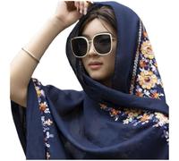 Volakebeing Damen Schal Boho Blumenmuster Leicht 180x90cm | Damen Schal Boho Blumenmuster Leicht Atmungsaktiv Strandschal Sonnenschutz Umhang 180x90cm
