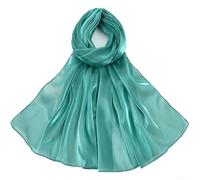 Volakebeing Damen Seidenschal Lang Leicht Elegant für Reise Strand | glatter Satin, extrem leicht und atmungsaktiv, ideal für warme Sommertage und kühle Büros