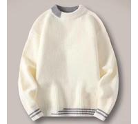 Volakebeing Herren Sweatshirt Rundhals Loose Fit, Color Block Schulter | Für Büro und Urlaub, Softes Material, Ideal für Männer, Baumwolle Mix, Größen M-2XL