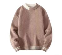 Volakebeing Herren Sweatshirt Rundhals Loose Fit, Color Block Schulter | Für Büro und Urlaub, Softes Material, Ideal für Männer, Baumwolle Mix, Größen M-2XL
