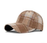Volakebeing Karierte Baseballmütze aus Baumwolle mit verstellbarem | Soft Breathable Cotton, Classic Check Pattern, Deep Crown für Fit, Adjustable Strap, Sun Protection For Daily Casual Wear