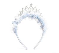Volakebeing Mädchen Stirnband Prinzessin Krone Weiches Mesh Rutschfest