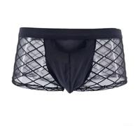 Volakebeing Mesh Unterhose Herren Durchsichtig Leicht Elastisch | Transparentes Netzdesign, luftig und kühlend, ideal für warme Sommertage oder Sport