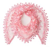 Volakebeing Weicher Polyester Dreieckstuch Damen Spitze Fashion Schal | Zartes Spitzendesign, weiches Polyestergewebe, elegante für optik für jeden Anlass