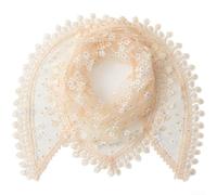 Volakebeing Weicher Polyester Dreieckstuch Damen Spitze Fashion Schal | Zartes Spitzendesign, weiches Polyestergewebe, elegante für optik für jeden Anlass