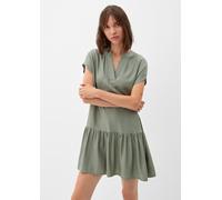 s.Oliver Blusenkleid mit Volant am Rock, khaki