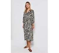 STREET ONE Damen A144561 Gemustertes Volant-Kleid, Pine Grove Green, 42