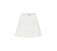 Volantrock KIDS ONLY "KOGBONDI LIFE EMB SKIRT WVN", Mädchen, Gr. 164, cloud dancer, Web, Obermaterial: 100% Baumwolle, unifarben, kniefrei, Röcke Volantrock, mit Spitzenkante (93938265-164) cloud danc
