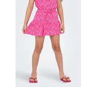 Volantrock KIDS ONLY "KOGZALINA LIFE SKORTS PTM", Mädchen, Gr. 152, rosa (fuchsia lila aop:656 vibrant geo), Web, Obermaterial: 100% Viskose, bedruckt, ethno, regular fit kniefrei, Röcke Volantrock, i