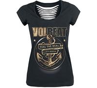 Volbeat Anchor Frauen T-Shirt schwarz S 100% Baumwolle Band-Merch, Bands