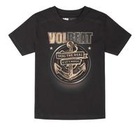 Volbeat Anchor - Kinder T-Shirt | Kinder T-Shirt Bio-Baumwolle Fanshirt, Farbe: schwarz, Größe: 140
