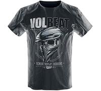 Volbeat Bandana Skull T-Shirt hellgrau schwarz in 3XL