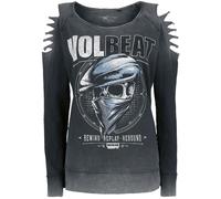 Volbeat Bandana Skull Frauen Sweatshirt grau L 95% Baumwolle, 5% Elasthan Band-Merch, Bands