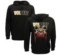 Volbeat Bleeding Crown Skull Backprint Kapuzenpullover XXL Schwarz