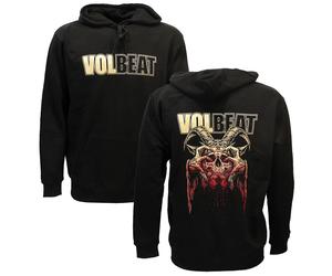 Volbeat Bleeding Crown Skull Backprint Kapuzenpullover XXL Schwarz