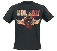 Volbeat Burning Skullwing Männer T-Shirt schwarz L 100% Baumwolle Band-Merch, Bands, Nachhaltigkeit