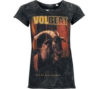 Volbeat Goat Entrance Frauen T-Shirt grau S 100% Baumwolle Band-Merch, Bands