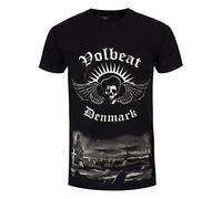 Volbeat Herren Rise from Denmark T-Shirt, Schwarz (Black), (Herstellergröße: Large)