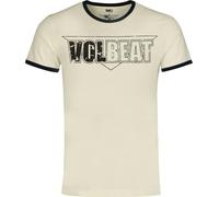 Volbeat Logo Unisex Ringershirt altweiß L 100% Baumwolle Band-Merch, Bands