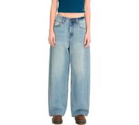 Volcom - Breite Jeans aus Baumwolle - für Damen / Frauen - Beeggy Denim Pants Dusty Blue Wash - Beeggy Denim Pants Dusty Blue Wash für Blau 29 US