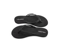 Volcom Damen Forever and Ever Flip Flop Sandale, Black-Out, 40.5 EU