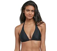 Volcom Damen Junior's Simply Solid Halter Bikini Top Bikinioberteil, schwarz, Small
