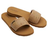 Volcom Damen Simple Slide Sandalen - Gepolsterter Riemen aus Kunstleder mit gepolstertem Fußbett, Cognac Braid, 41 EU
