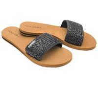 Volcom Damen Simple Slide Sandalen - Gepolsterter Riemen aus Kunstleder mit gepolstertem Fußbett, Schwarzes Geflecht, 37.5 EU