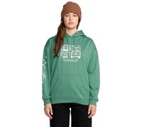 Volcom Damen Standard Essential Hydrofleece Hoodie - Wasserabweisende Pullover Taschen, Fichtengrün, Small