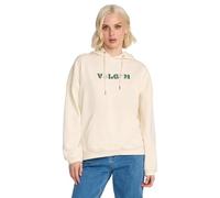 Volcom Damen Stone Art Up Hoodie Fleece Pullover - Oversized Fit Hoodie mit Kängurutasche und Schneewäsche, Knochenweiß, Groß
