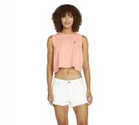 Volcom Damen Stone Hour Crop Tank, Reef Pink, Groß