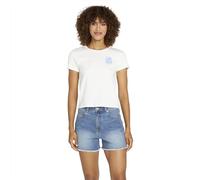 Volcom Damen Stone Step High Rise Denim Shorts, Jaspisblau, 29