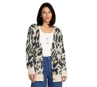 Volcom Damen Wylding Out Cardigan Sweater - Loose Fit Knit Cardigan mit überschnittenen Schultern und übergroßen Knöpfen, Tierprint, X-Klein