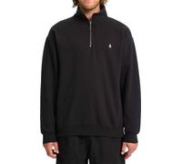 Volcom - Fleece-Sweatshirt mit halbem Zipper - Single Stone Quarter Zip Black für Herren aus Baumwolle - Größe L - schwarz schwarz L