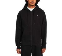 Volcom - Fleece-Sweatshirt mit Reißverschluss - Single Stone Zip Black für Herren aus Baumwolle - Größe L - schwarz schwarz L